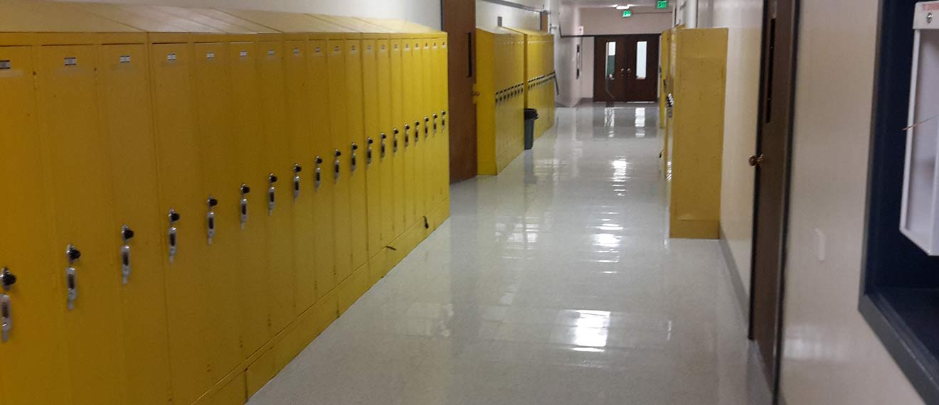 Hallway with lockers